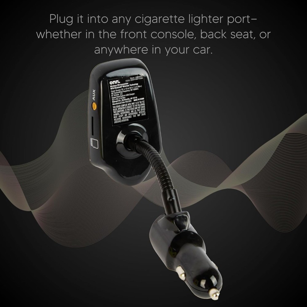 Upgraded Bluetooth Car FM Transmitter, 1.44” LCD Display,AUX & Micro SD Support