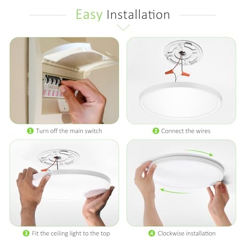 Pack LED Flush Mount Ceiling Light, 2W Ultra Thin Round White 4