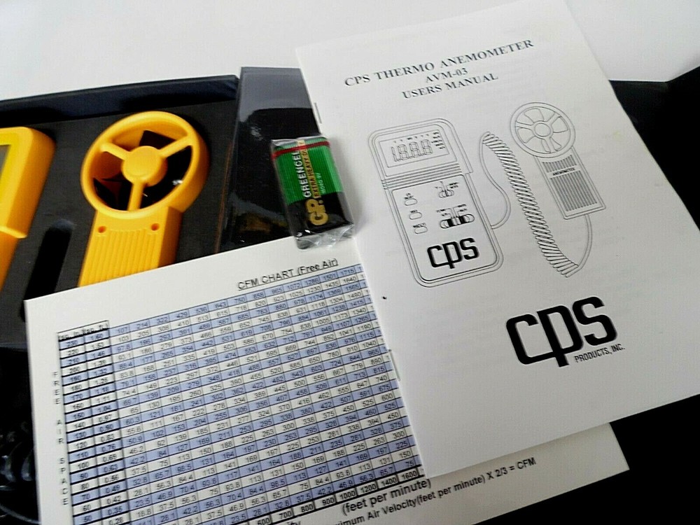 CPS AVM-03 Air Velocity Meter Velocitor Animometer