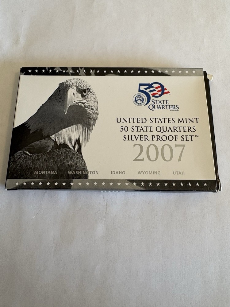2007 United States Mint 50 State Quarters Silver Proof Set with COA
