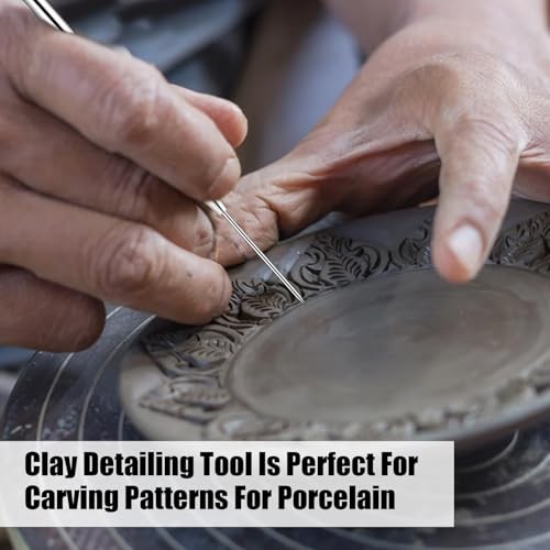 Lainballow 50 pcs Clay Needle Tools, Clay Modeling Tools, 6 in Ceramic Needle
