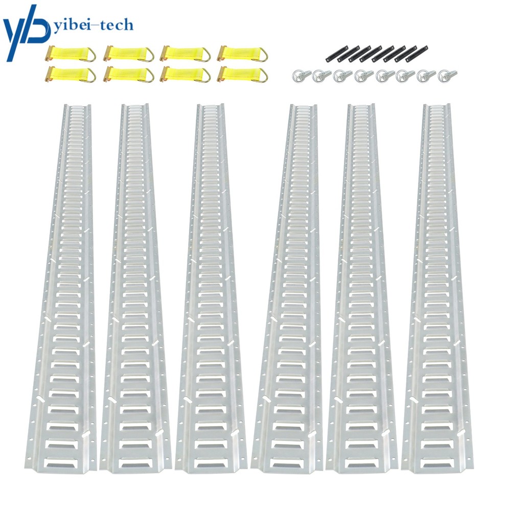 30 Pack 8' E Track Tie Down Rail Kit Horizontal Galvanized Durable For Trucks