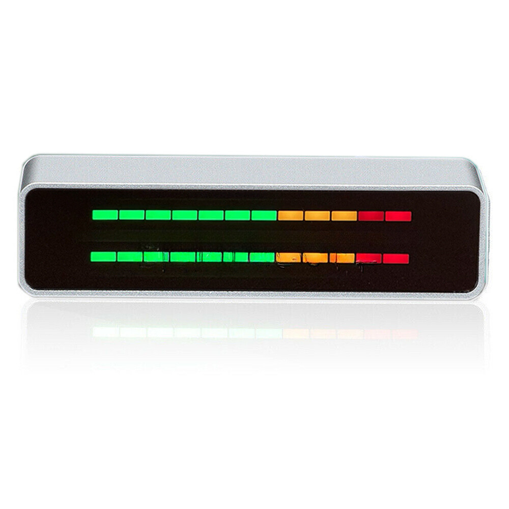 2.91" Level Indicator Multicolor LED Music Spectrum 12 Segment Stereo VU Meter