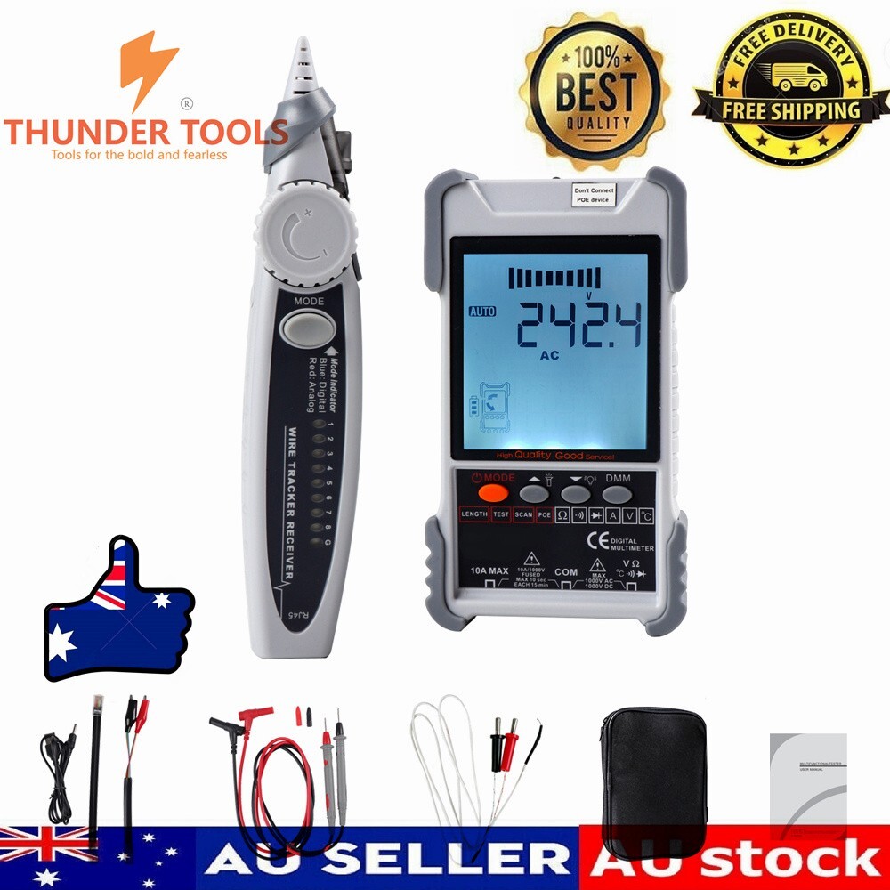 Thunder Tools KKMoon KKM618 Handheld Portable Cable Tester with LCD
