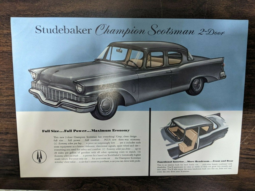 Studebaker Champion Scotsman Showroom Flyer