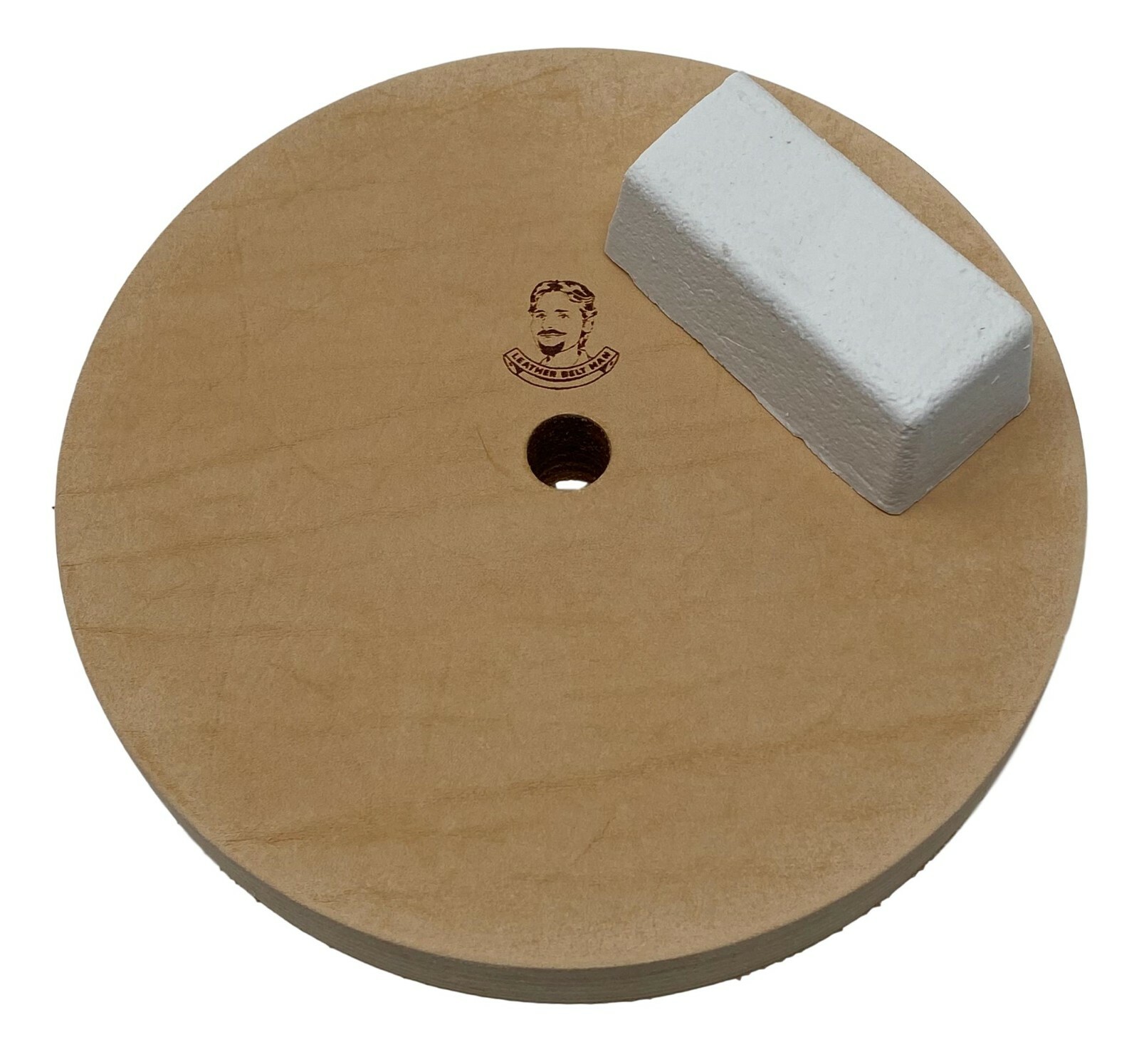 4" (1" Width) Leather Honing Wheel - Fits 1/2" Arbor - Buffing Compound Included