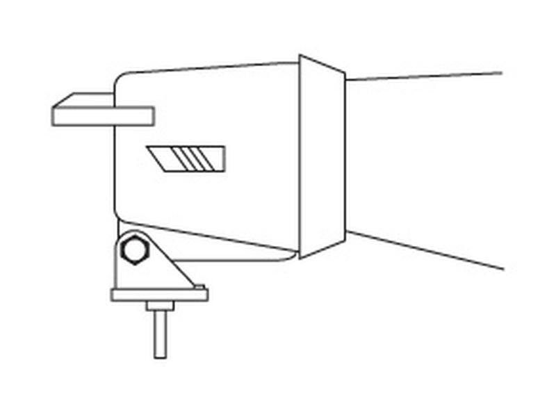 12V Rectangular Work Lamp RH/LH - Bolt On Fixing - Universal Fit