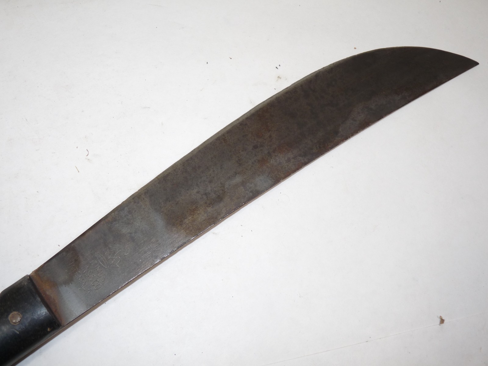 Vintage 14” Legitimus Collins Co. Guatemala Machete w/Panama Leather Sheath