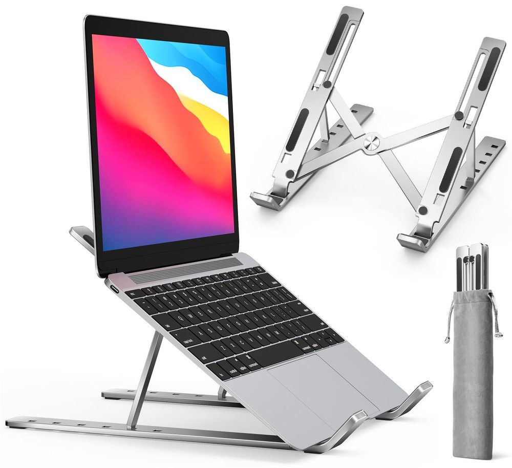 ivoler Laptop Stand, Holder Riser Computer Tablet 6 A-Silver