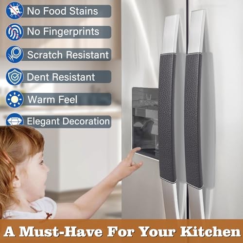 Refrigerator Handle Covers PCS, Adjustable Appliance Handle 5 Charcoal Black