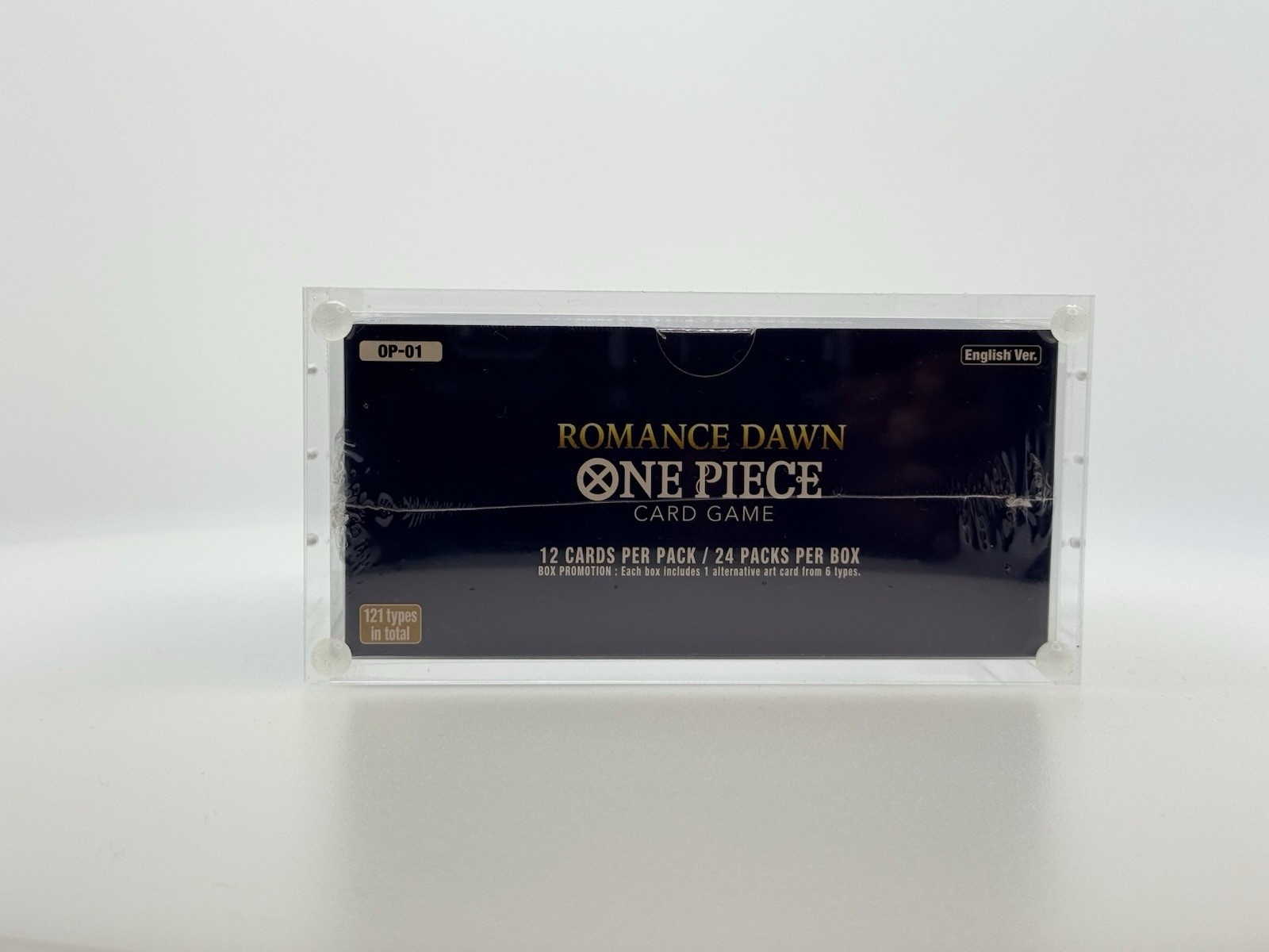 One Piece OP-01 Blue Bottom Booster Box Acrylic Case | Magnetic Lid | UV Res.