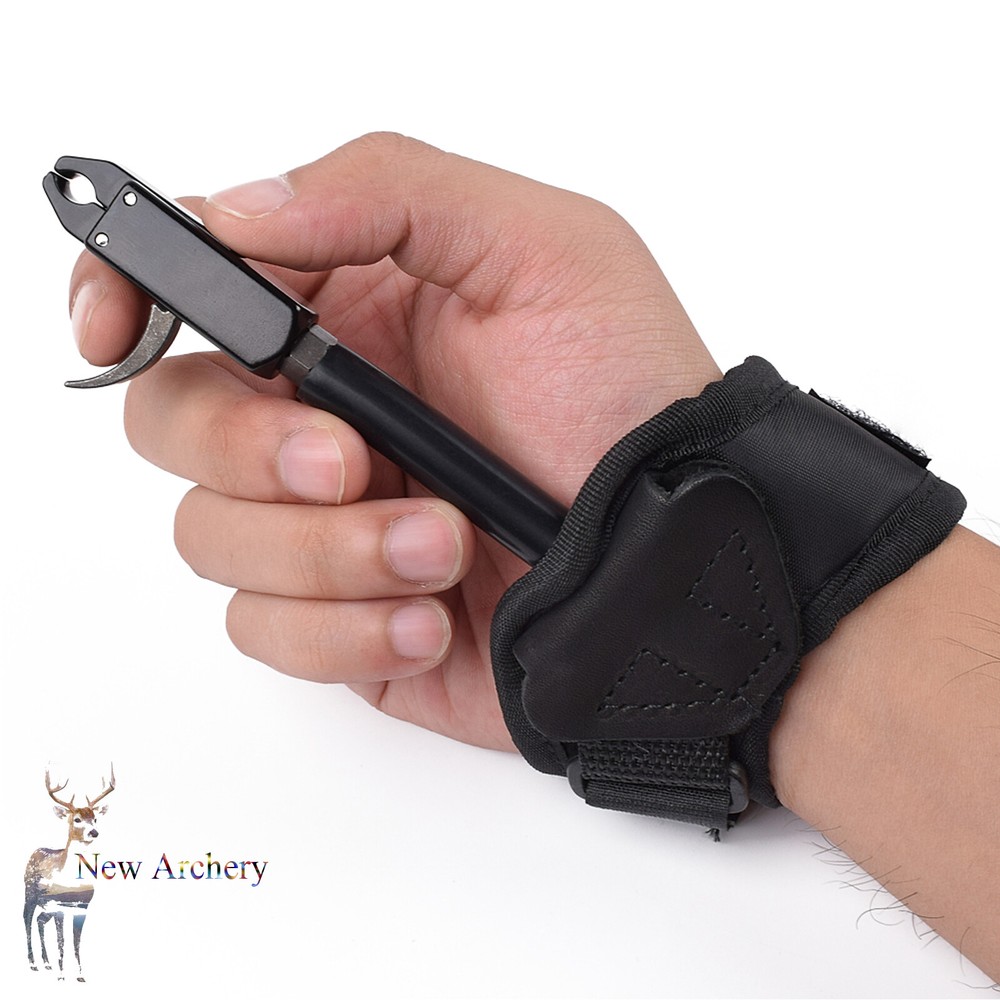 1x Archery Caliper Release Aids Bow Adjustable Wrist Strap Trigger for Compound
