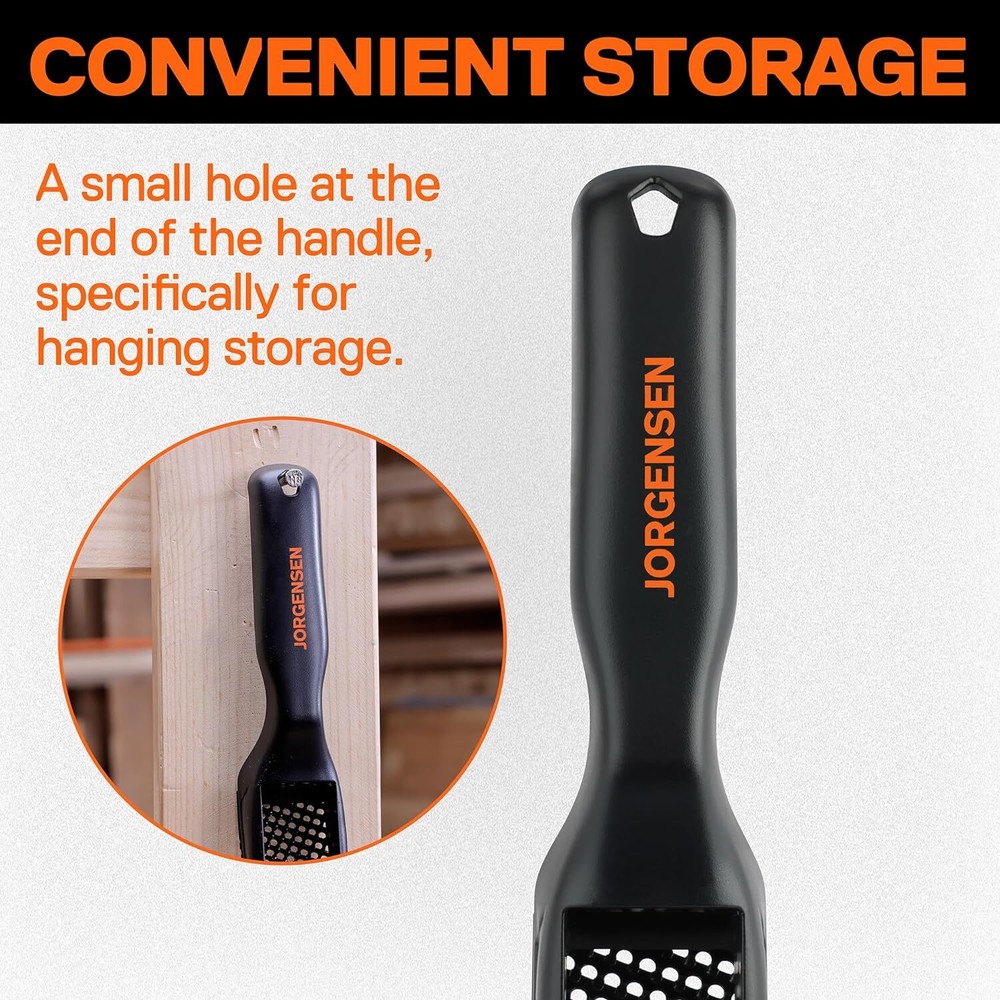 JORGENSEN Mini Wood Plane, Professional Surform Shaver Tool 65MN Sharp Blade