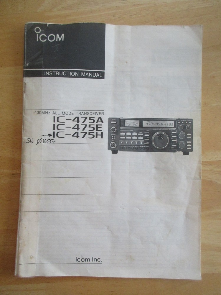 ICOM IC-475 Instruction Manual