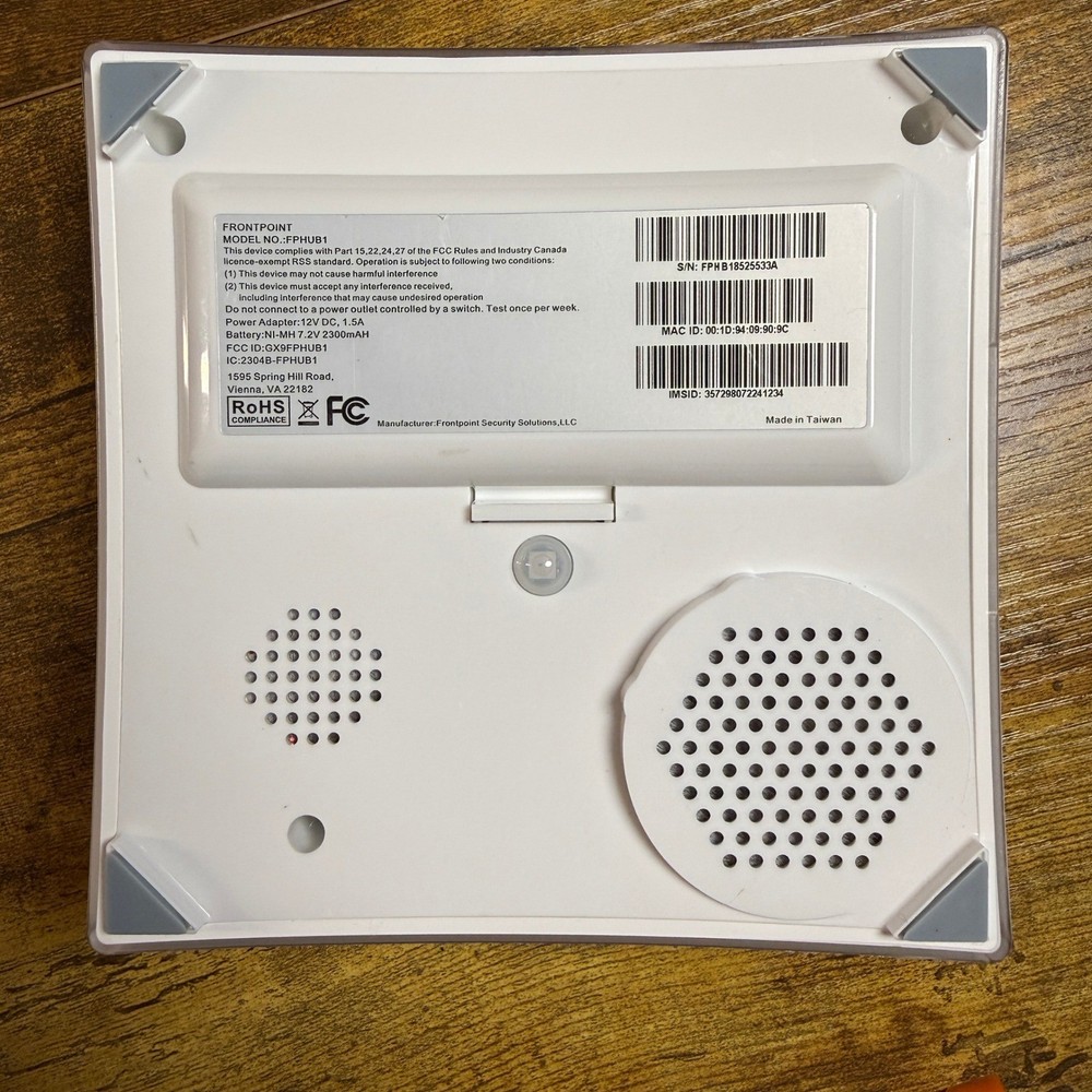 Frontpoint Security Hub Model FPHUB1 Home Automation Wireless Gateway