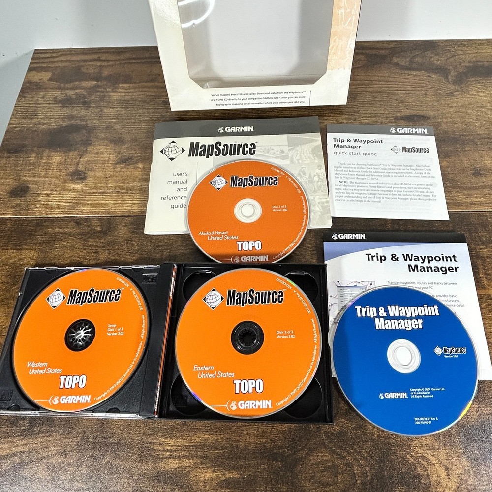 Garmin MapSource USA Topo CDs Version 3.02 Trip & Waypoint Management