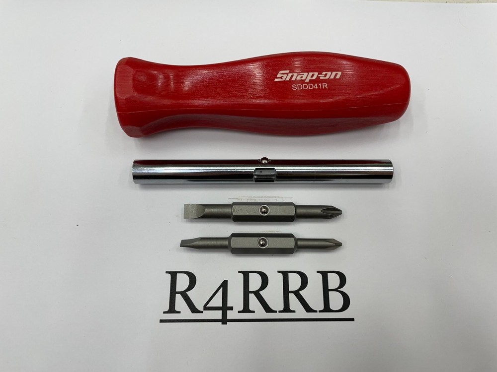 Snap-on Tools NEW RED Hard Grip Reversible Blade Screwdriver Set SDDD41R