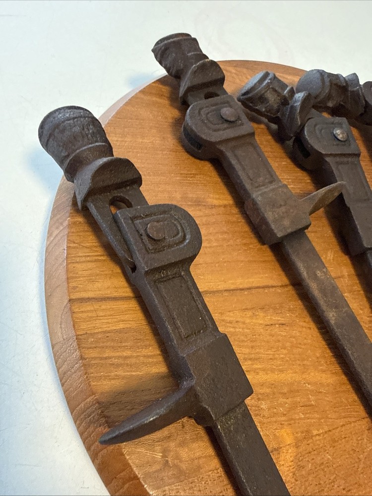 5-Antique Cast Iron Figural Window Shutter Lock