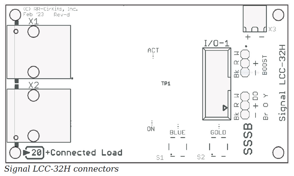 RR-CirKits ~ LCC-32H ~ 32 Head Signal Controller ~ 8 Line Input/Output Node LCC
