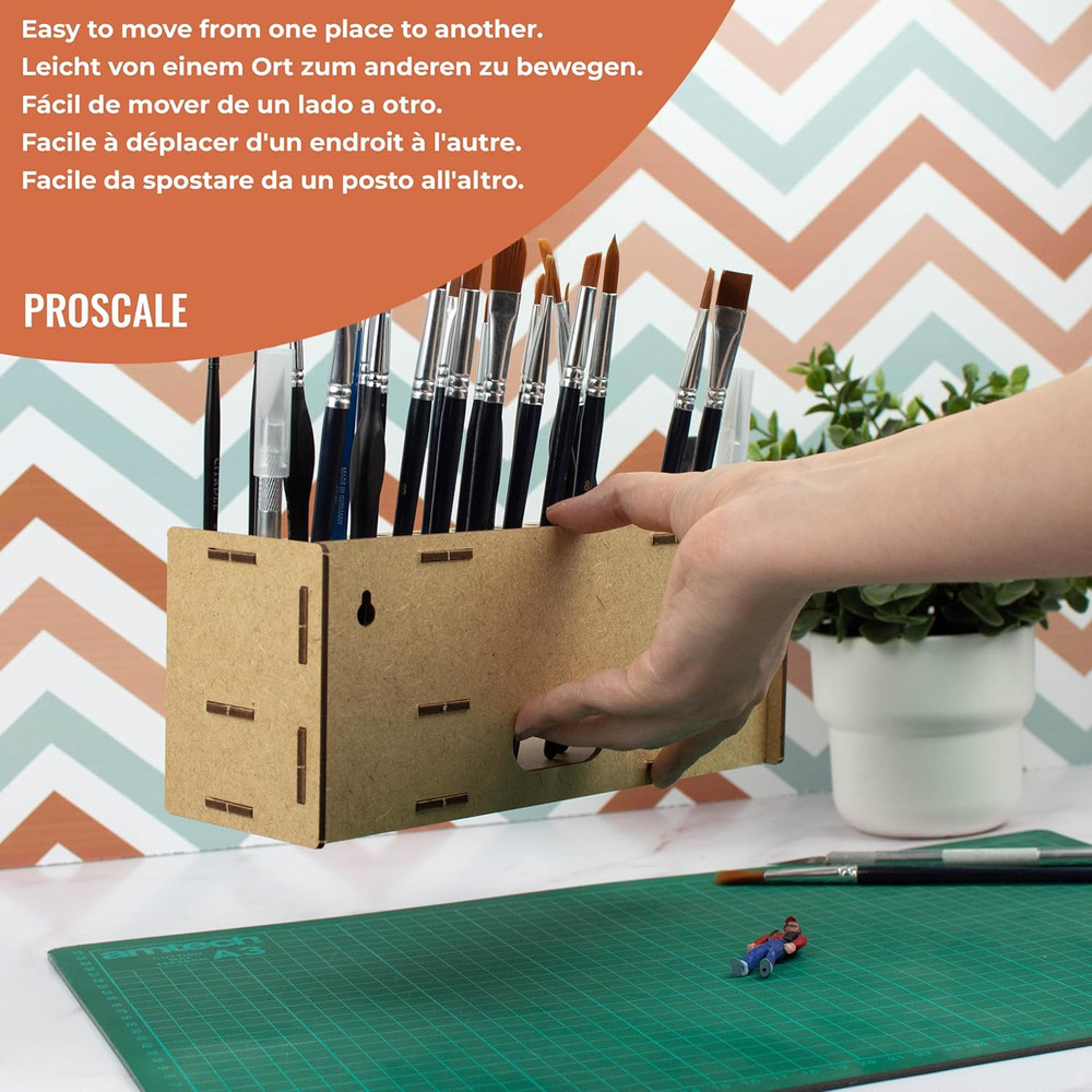 Tool & Brush Organizer for Miniatures & Modeling, Versatile Tabletop or Wall Hol