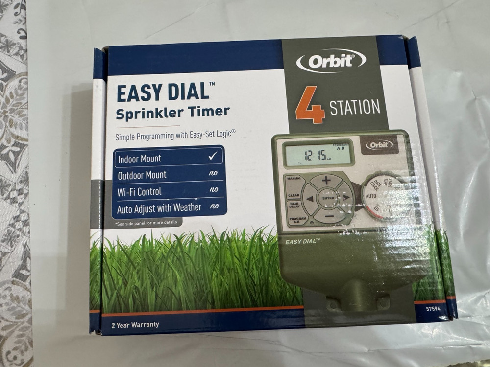 NEW ORBIT 4 STATION EASY SET LOGIC SPRINKLER TIMER