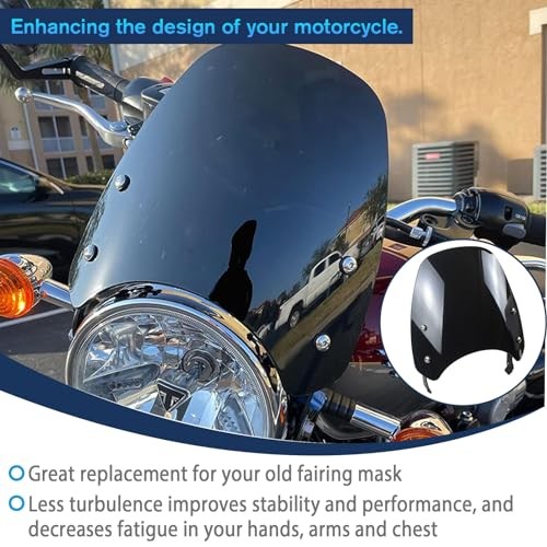 Black Smoke Motorcycle T100 T120 Flyscreen Windshield Windscreen Front Fairing