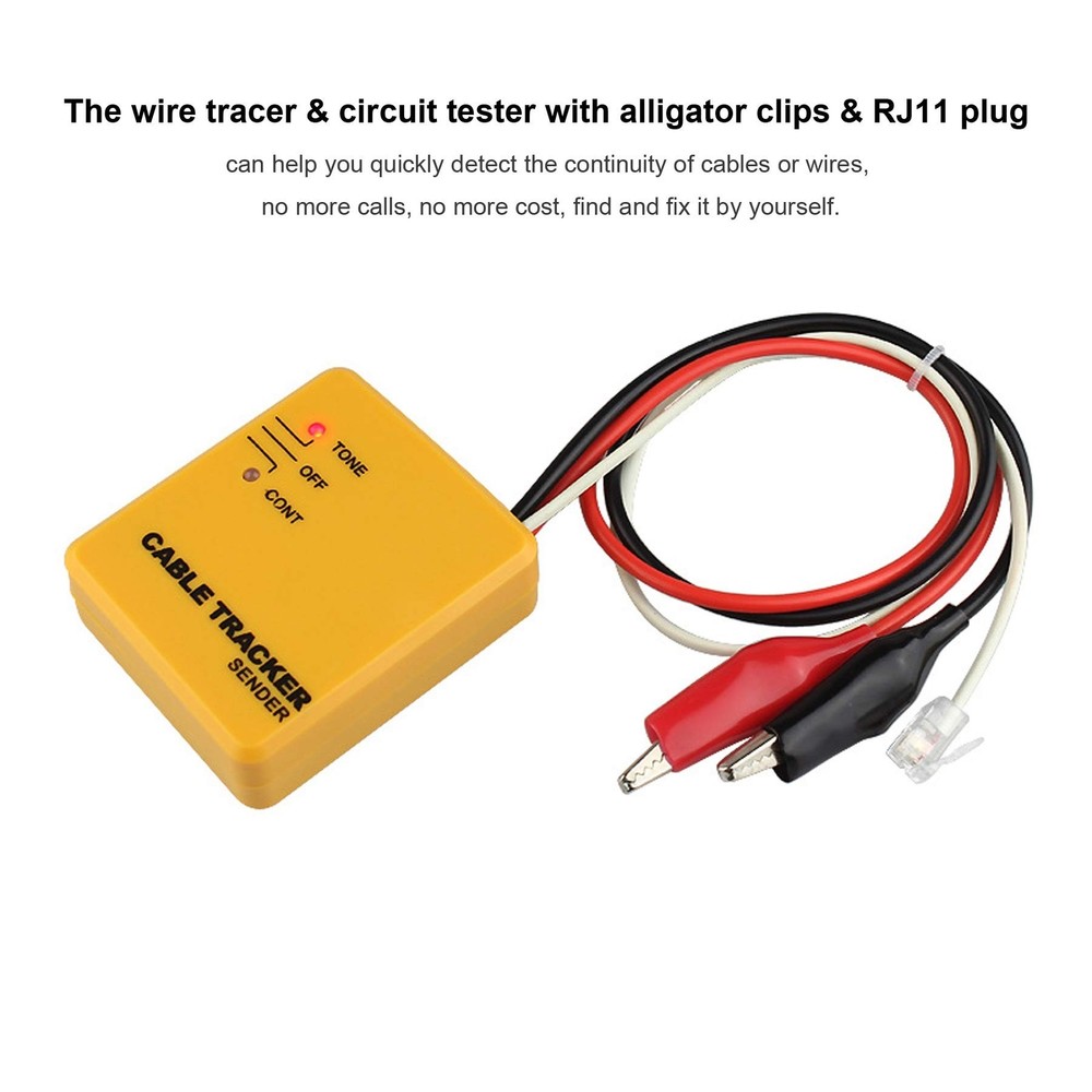 Electrical Wire Tracer Circuit Tester w/Tone Generator & Probe Kit, Cable Sig...