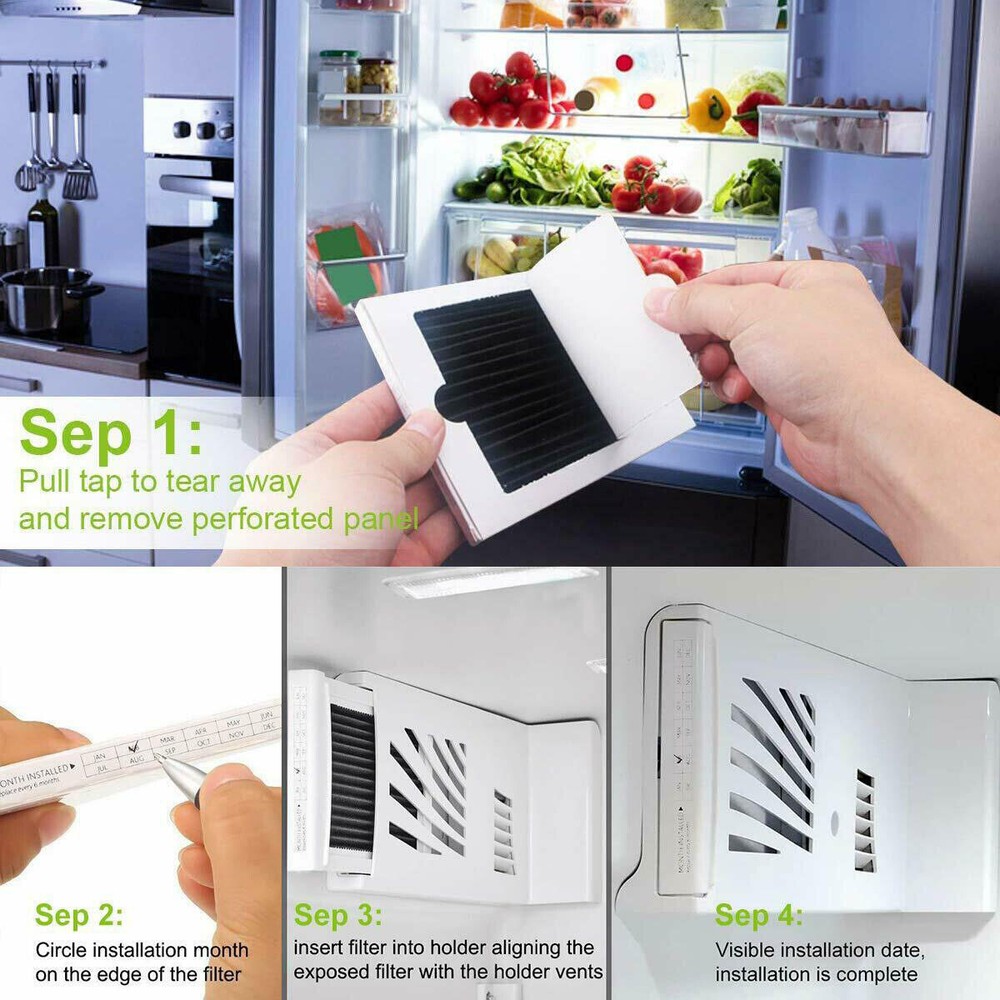 6-Pack Refrigerator Air Filter Replacement for Frigidaire & Electrolux EAFCBF