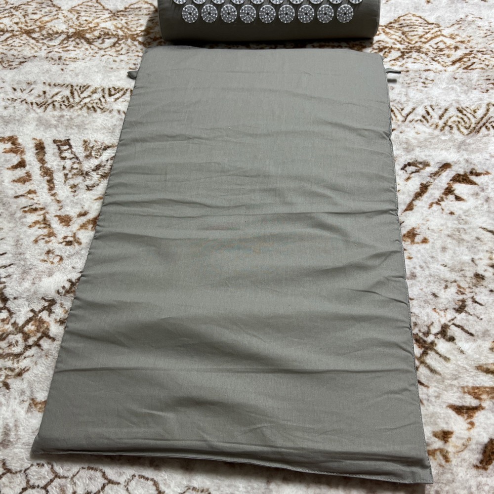 Prosource Fit Accupressure Mat + Pillow Set Gray EUC
