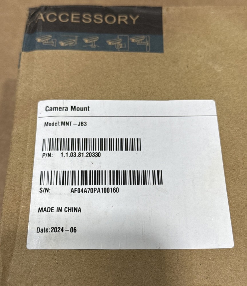 MNT-JB3 Camera Mount Junction Box White New
