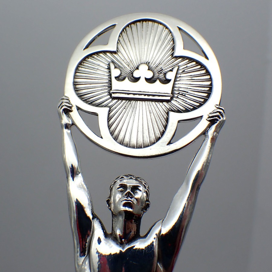 Norge 1945 Figural Serving Spoon 830 Silver TH Marthinsen