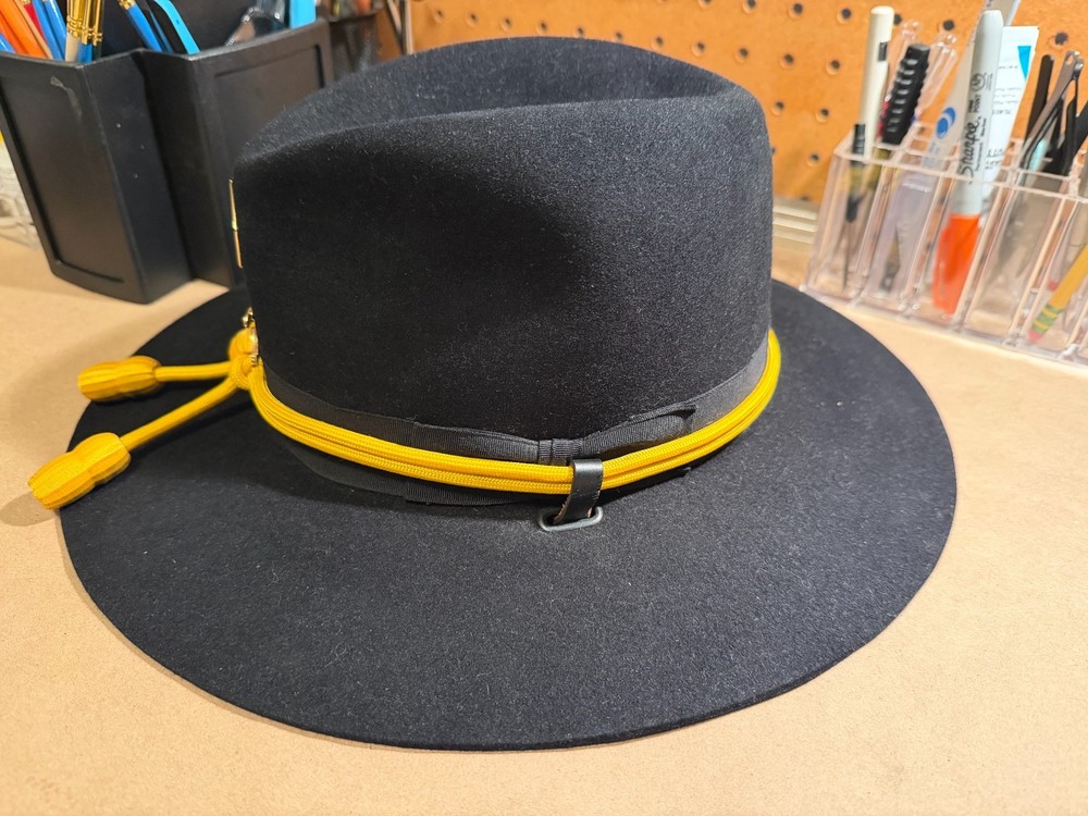 Authentic Stetson 3rd Cavalry Regiment Sergeant Cav Hat – Size 7 1/8 Yellow Cord