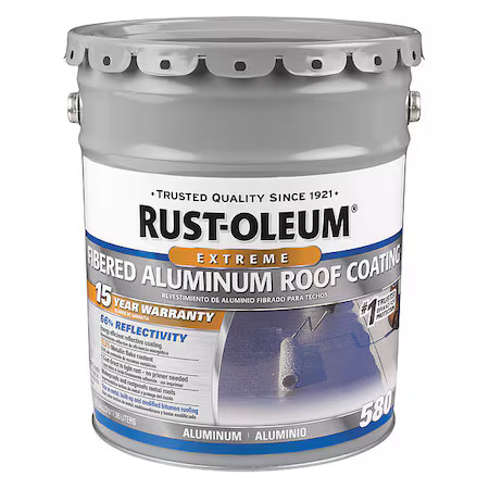 Rust-Oleum 301995 Aluminum Roof Coating, 4.75 Gal