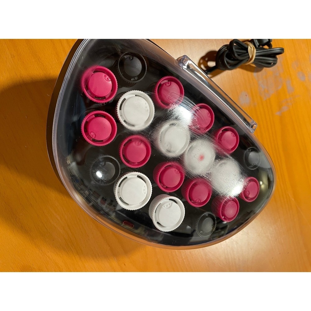 Complete Tested Remington Ionic Protective Ceramic Hot Rollers 20 Curlers H-5600