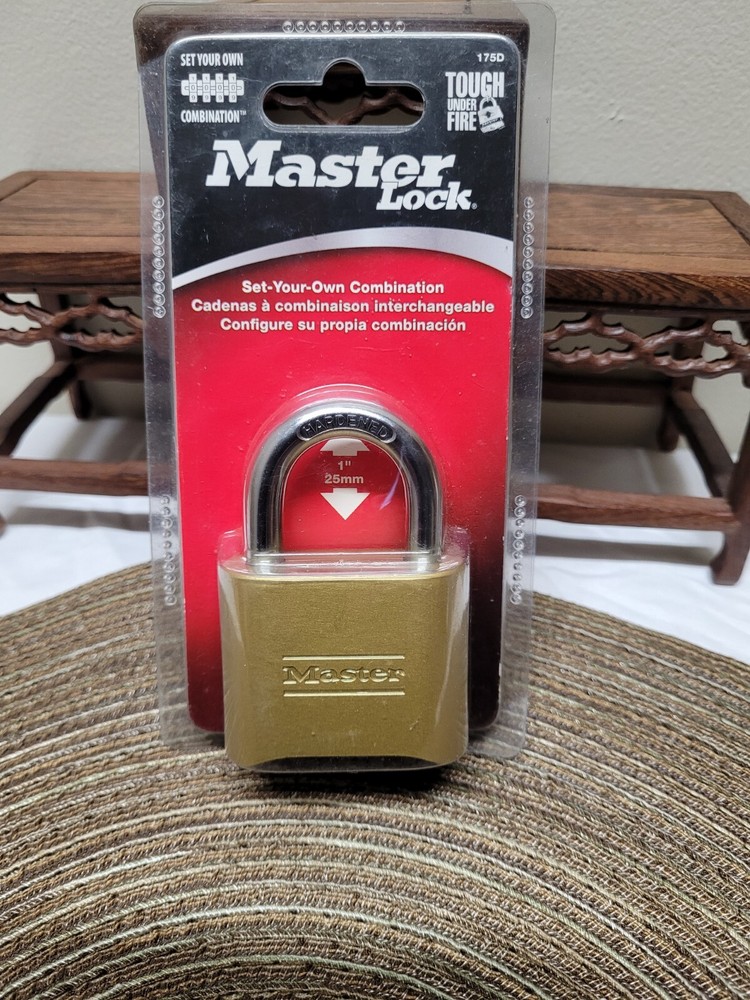 Master Lock 175D Combination Padlock 2" inch Wide. Resettable Combo