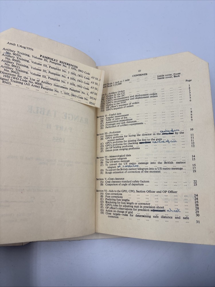 Range Table Part II 2 1955 War office