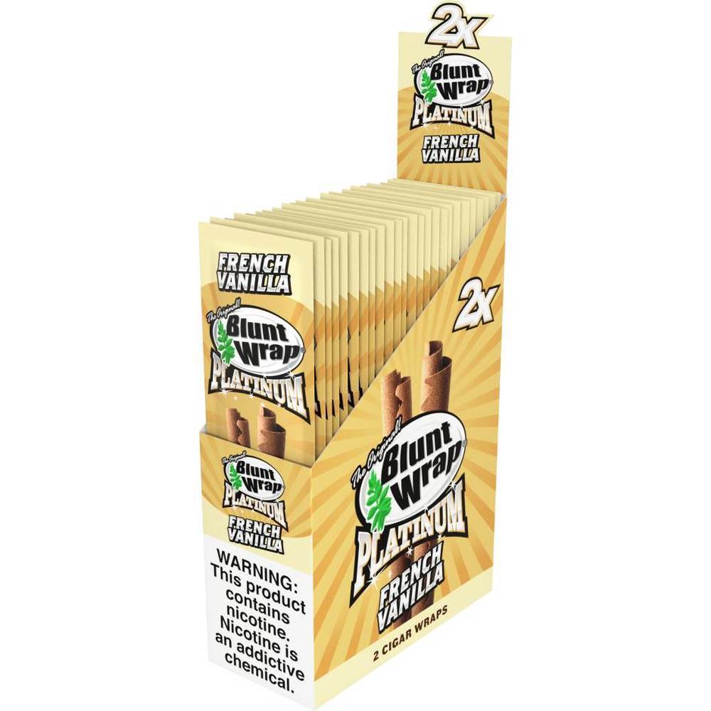 Double Platinum Wraps - French Vanilla Wraps - 25 Pouches (2 Per Pack)