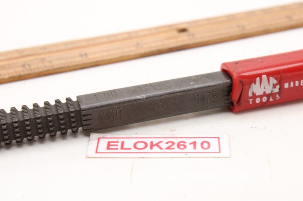 Mac Tools TRM8 Metric Thread Restoring File Red Rubber Handle USA