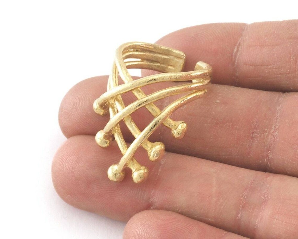 Adjustable Ring Raw Brass (18mm 8US inner size) 3300 ring23
