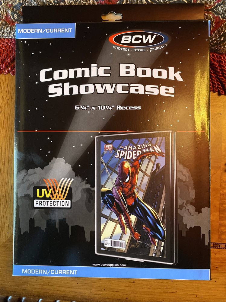 BCW Comic Book Holder UV Showcase CURRENT Wall Mount Display Case Frame Modern