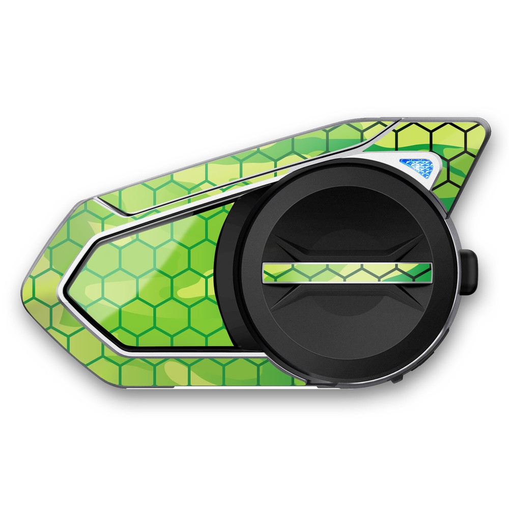Green Hexagon Device Surface Sticker For SENA 50S Intercom x1
