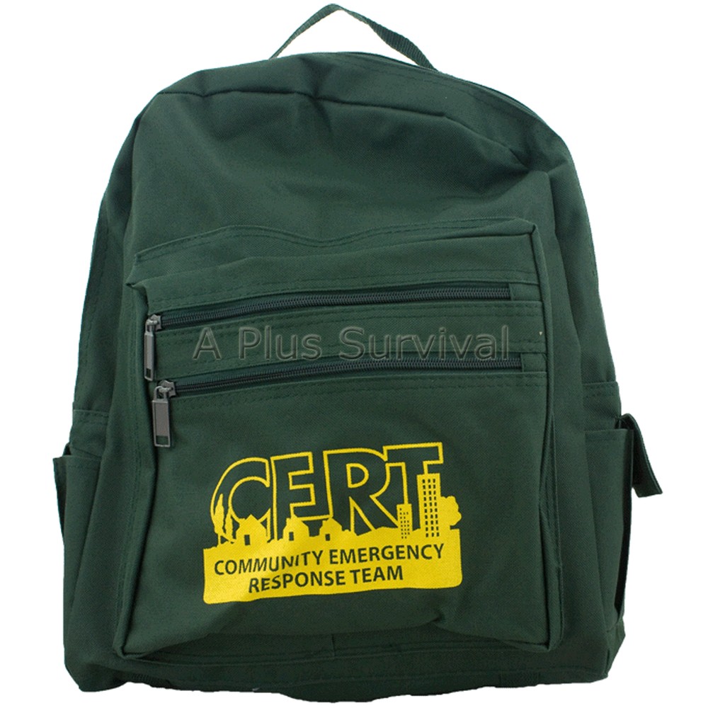 C.E.R.T. Logo Green Backpack - 5 Compartments! CERT