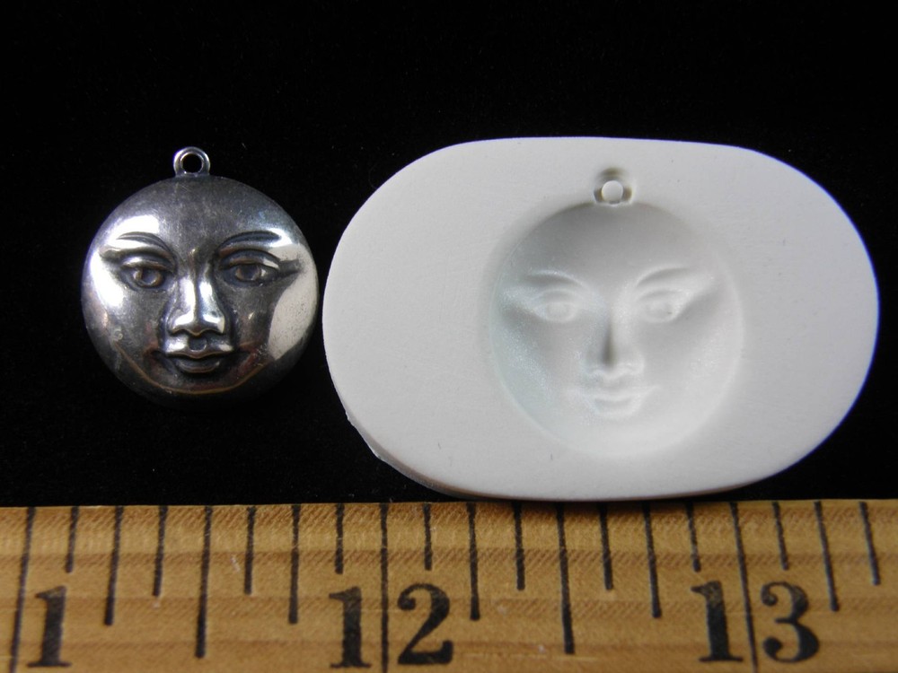 Moon Face Polymer Clay Mold (#MD1184)