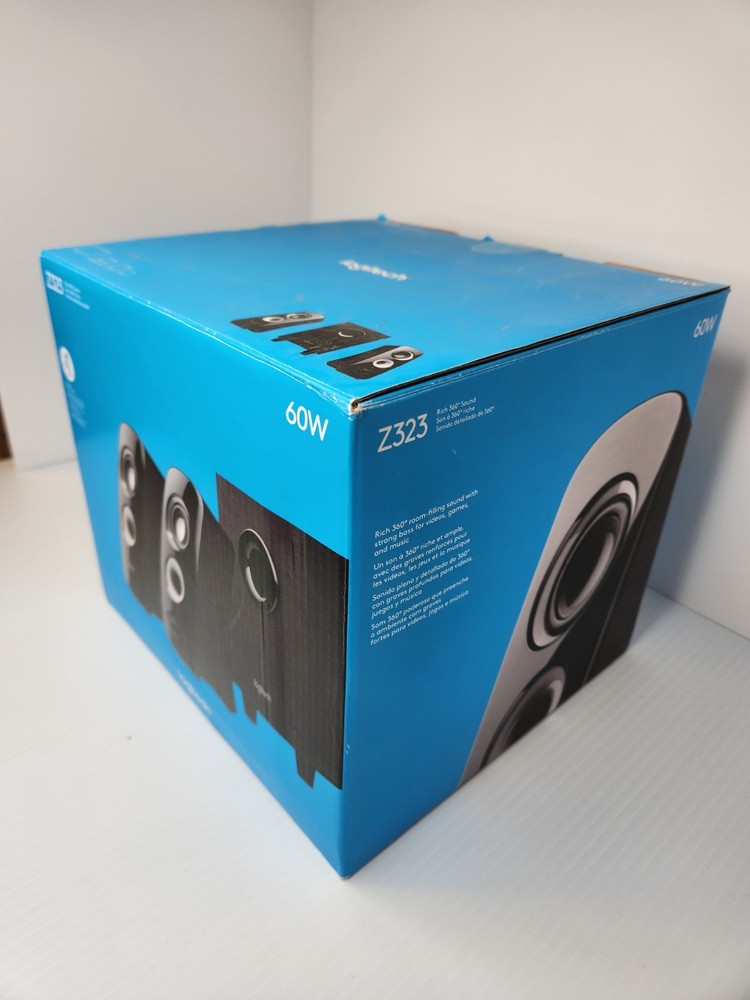 Logitech Z323 2.1 Speaker System, Subwoofer, Volume Control, Wired, Black