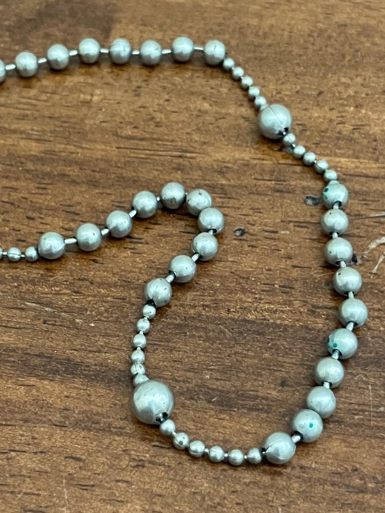 Vintage Catholic WWII Pull Chain Military Rosary ~ Lustern