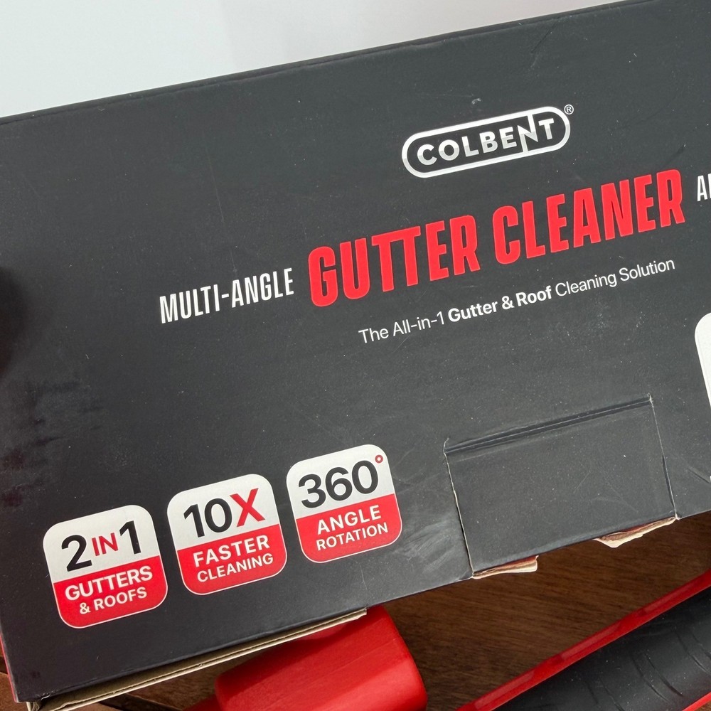 Colbent Multi-Angle Gutter Cleaner Adapter Tool 360 Degree Rotation Red Black
