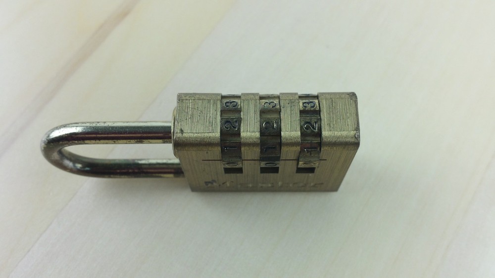 2x Master Padlock 3-Digit Combination Resettable Lock Bronze