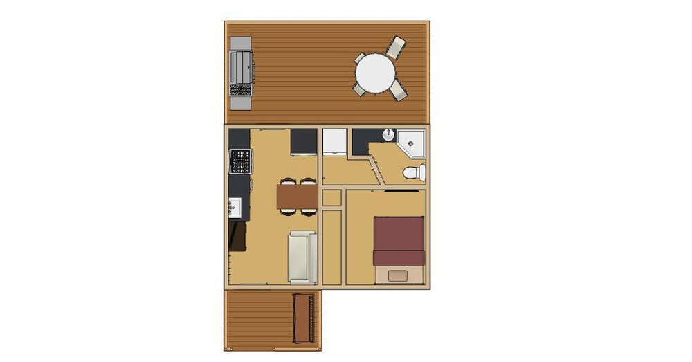 320sqft -16'x20'A - Tiny House design - ala cart