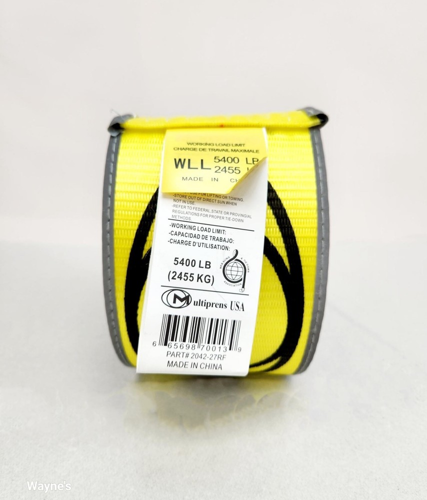 Reflective 4″ X 27′ Winch Strap Multiprens 2042-27RF