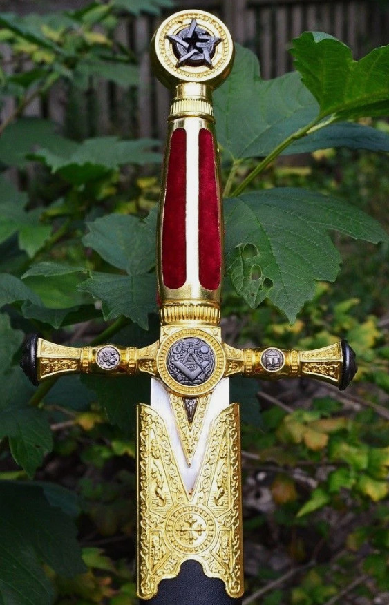 Masonic Decorative Dagger Symbolic Masonry Compass Knights Templar Sword Blade